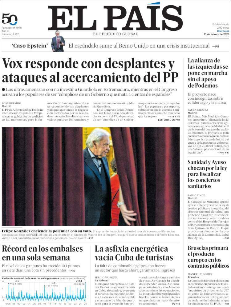 'El País', 11 de febrer de 2026