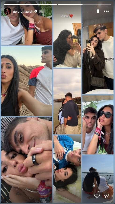 La felicitació de Gerard Martín a la Julia, la seva nòvia  / Instagram