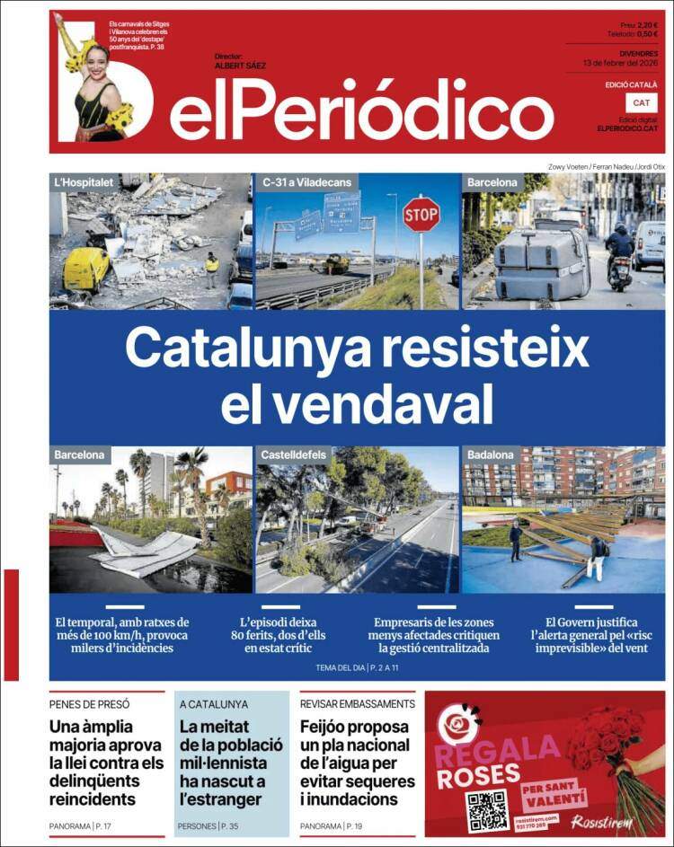 'El Periódico', 13 de febrero de 2026