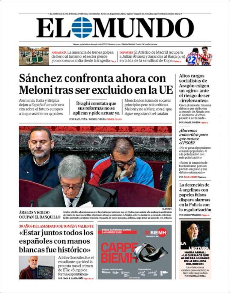'El Mundo', 13 de febrer de 2026
