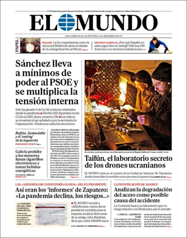 'El Mundo', 16 de febrero de 2026