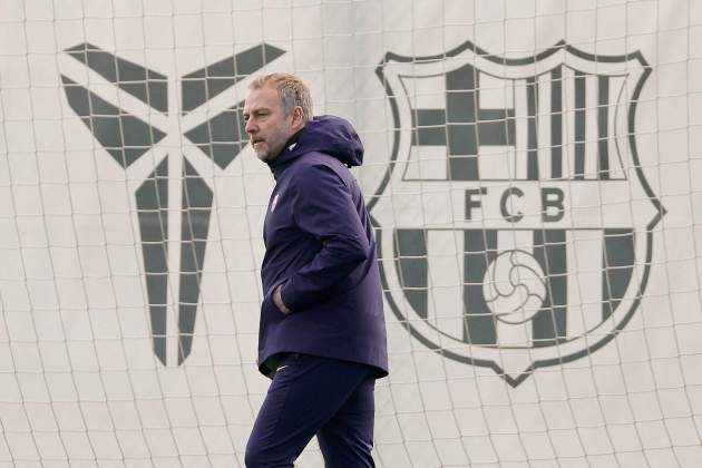 Hansi Flick entrenamiento Barca