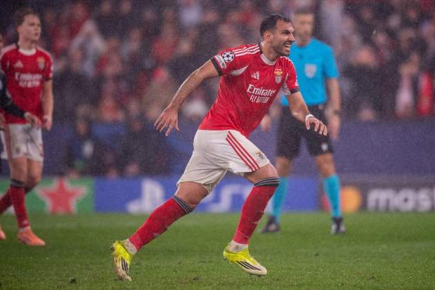 Pavlidis celebra un gol amb el Benfica contra el Reial Madrid / Foto: Europa Press