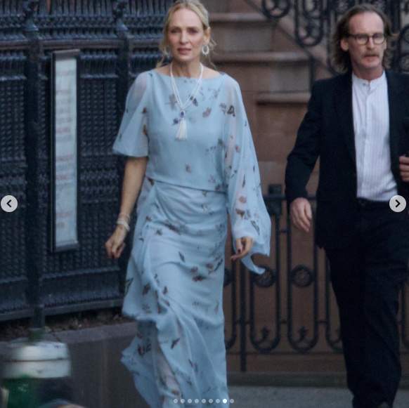 Uma Thurman a la boda de la filla, Ig