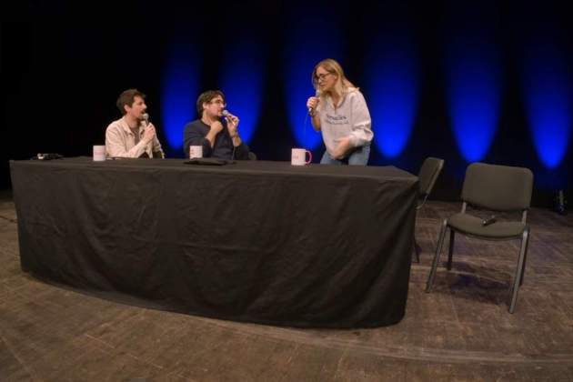 Núria Casas, amb Ignasi Taltavull i Tomàs Fuentes a 'La ruina'