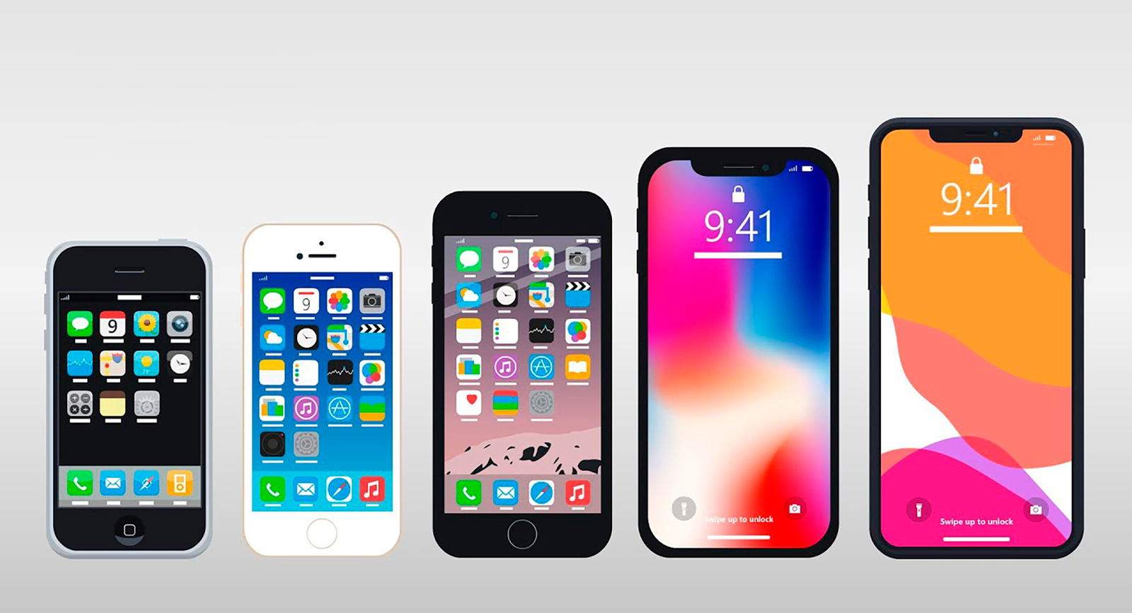 Estos son los fondos de pantalla principales de cada versión de iOS