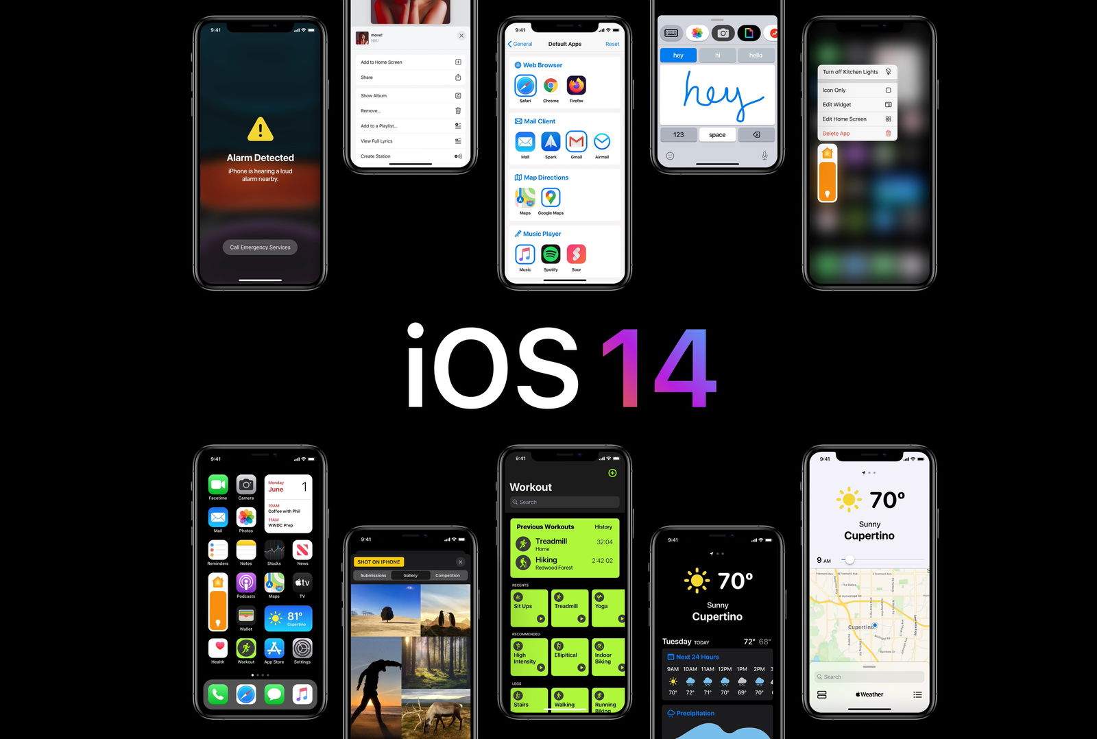 Aquest concepte mostra com podria ser la nova pantalla d'inici d'iOS 14 filtrada