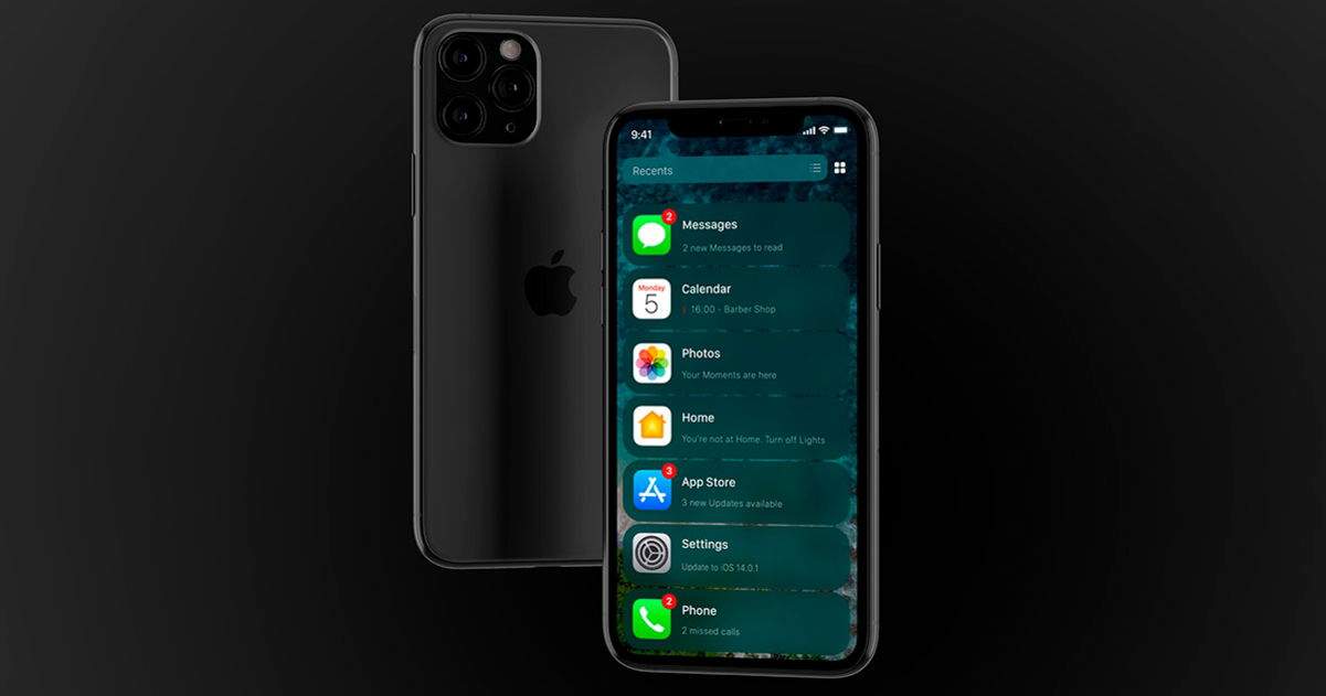Aquest concepte mostra com seria la nova interfície d'iOS 14 en mode llista