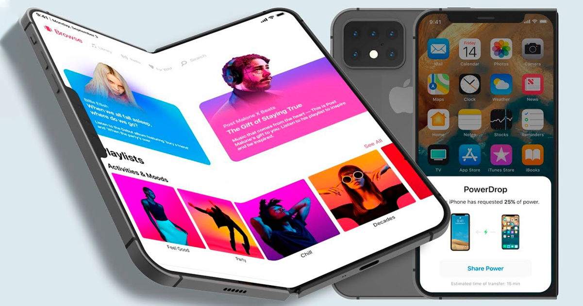 Una nueva patente sobre el iPhone plegable muestra una visión diferente a la de Samsung o Huawei