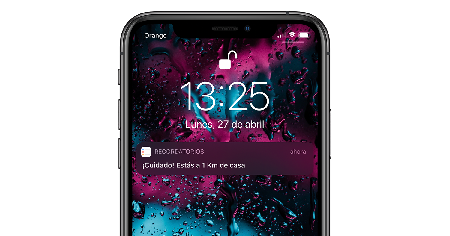 Configura el iPhone para que te avise cuando estés a 1 kilómetro de tu casa