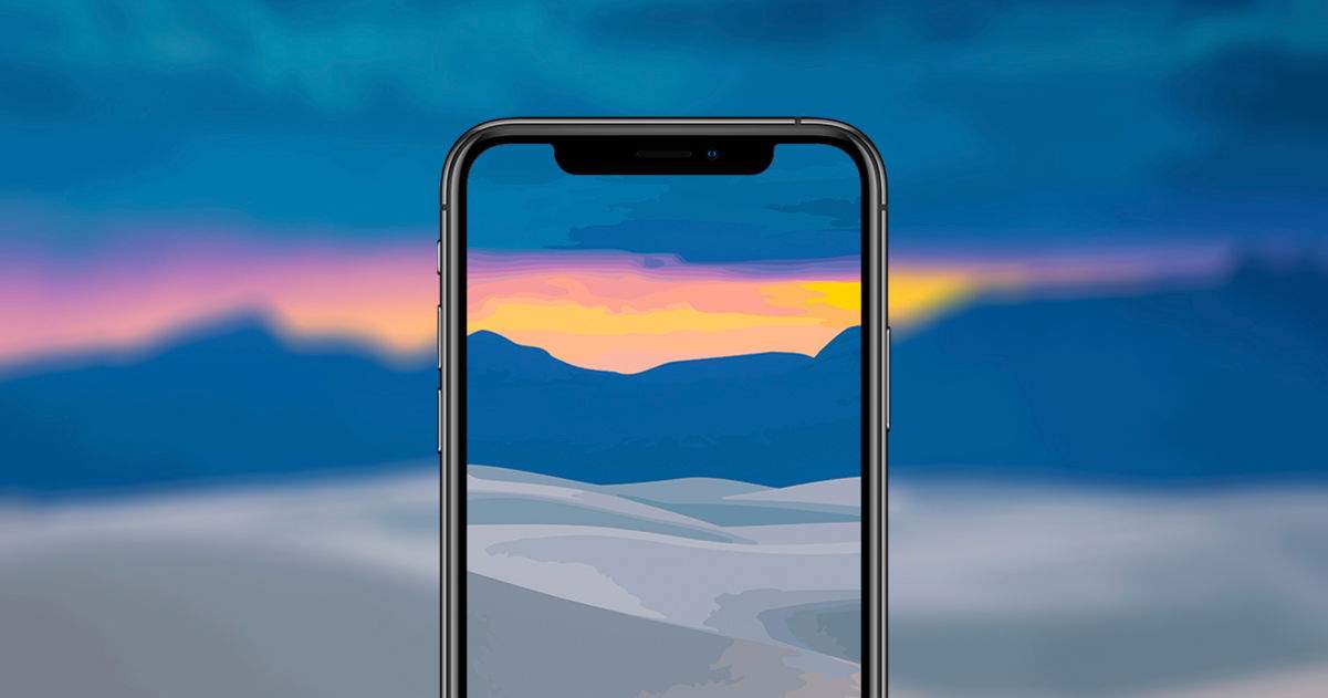 Els millors fons de pantalla vectorials de paisatges per a iPhone i iPad