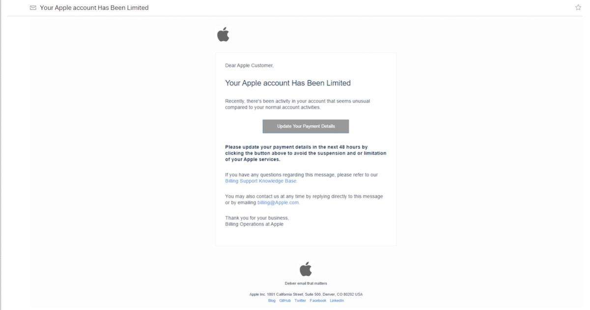 Els usuaris d'Apple són l'objectiu principal del phishing