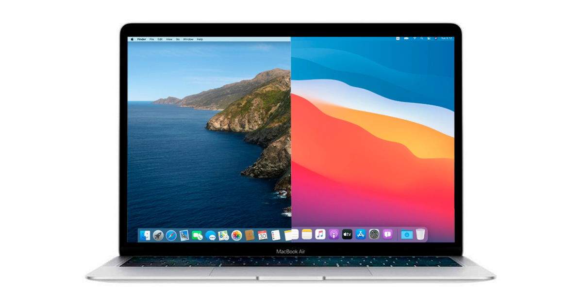 El nou disseny de macOS Big Sur comparat amb Catalina
