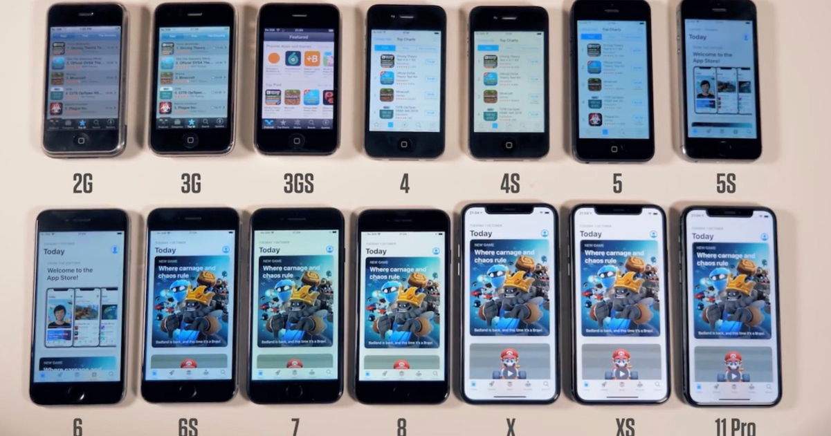 Desempaquetat de tots i cadascun dels models d'iPhone que Apple ha llançat