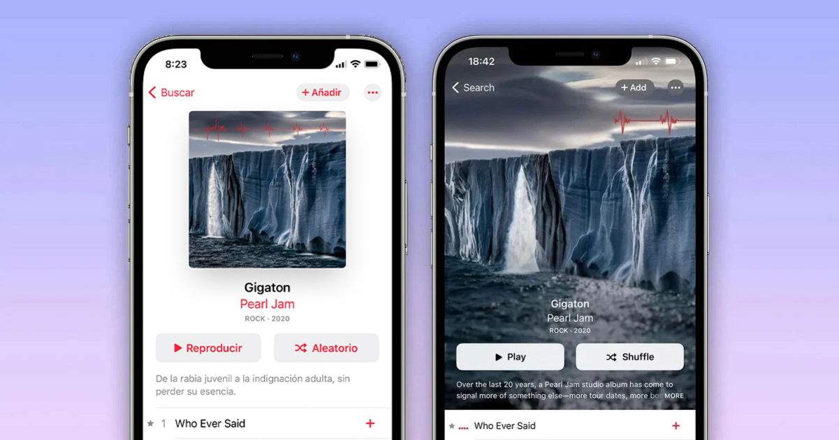 Apple Music añade animaciones a las carátulas de los álbumes