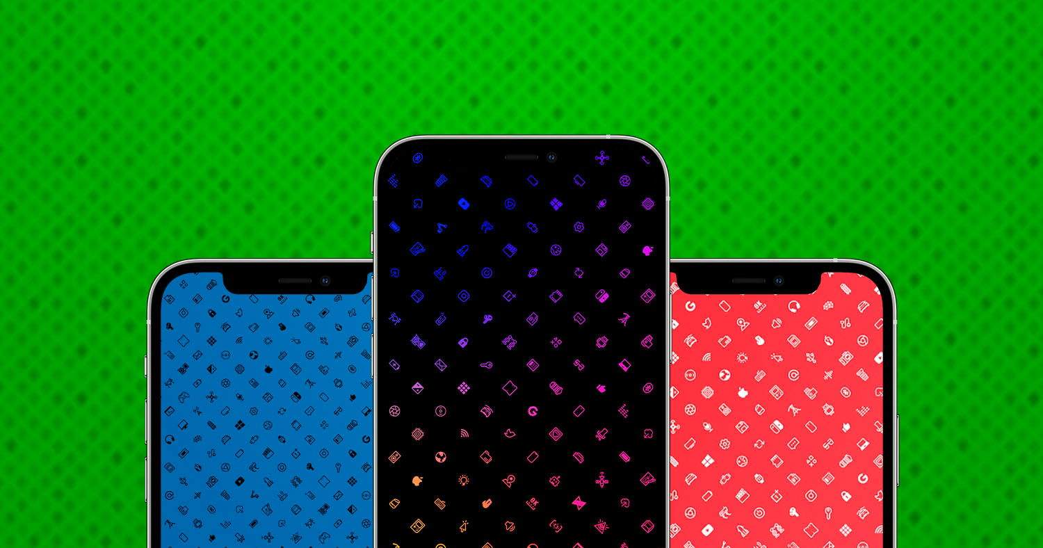 Estos wallpapers de iconos son geniales para tu iPhone