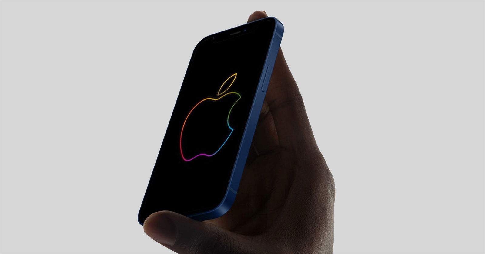 Wallpapers imprescindibles: la silueta de la poma de colors d'Apple animada