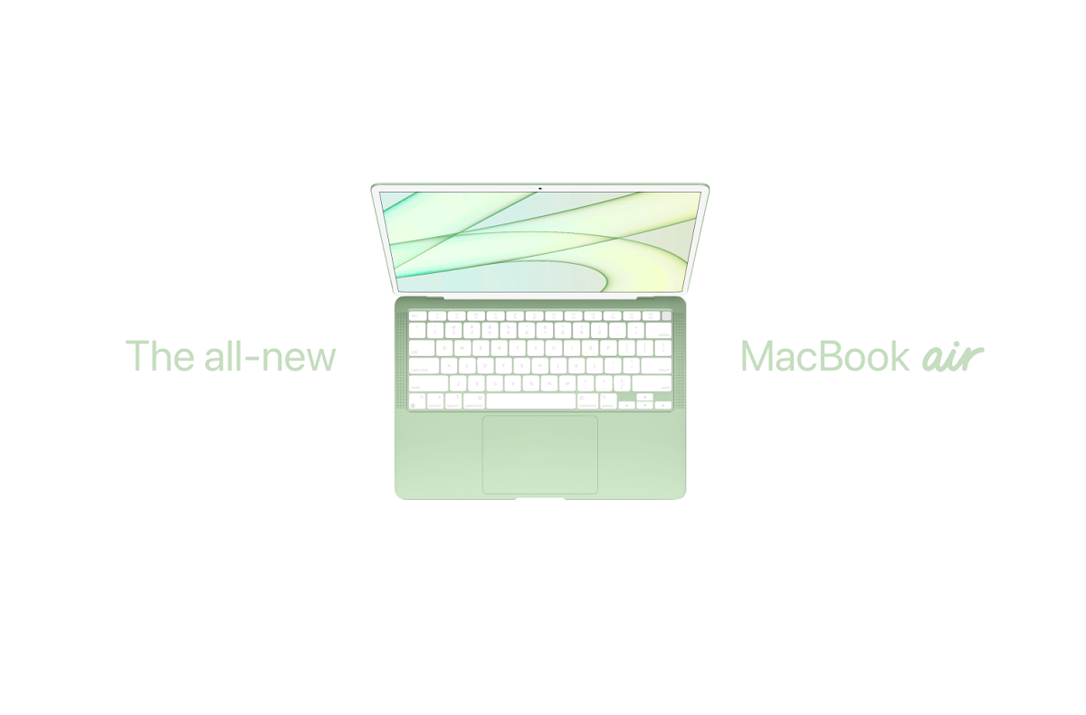 Así luciría el nuevo MacBook Air con los colores del iMac 2021