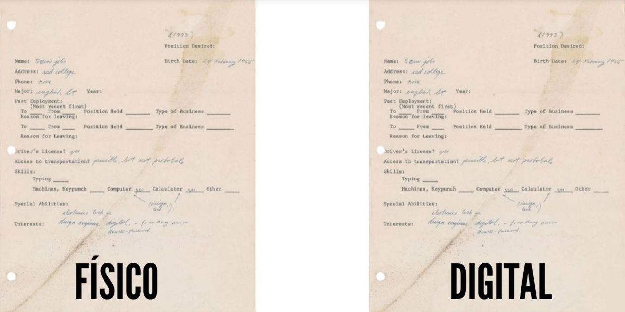Subastan una solicitud de trabajo de Steve Jobs de 1973, ¡una locura!