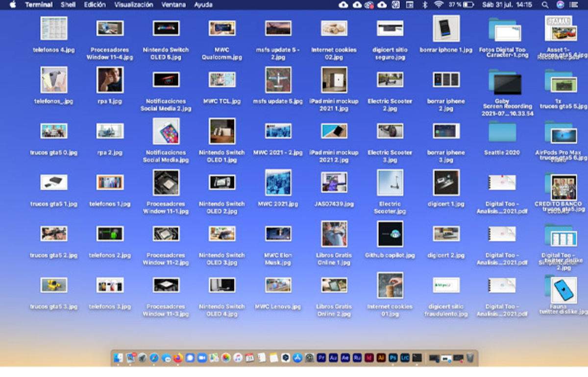 Com ocultar totes les icones d'escriptori a Mac