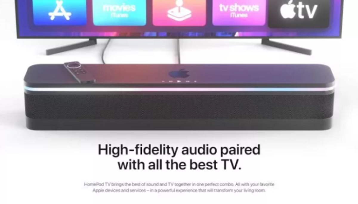 Esta es la pinta que tendría la fusión entre el Apple TV y el HomePod