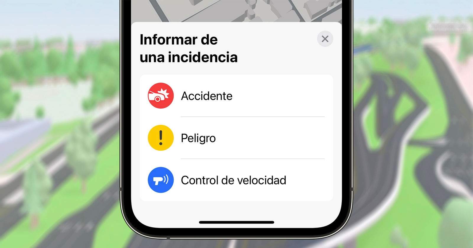 Ya puedes informar de accidentes e incidencias en Apple Maps