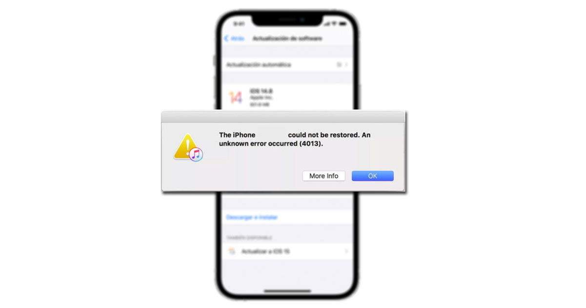 Com solucionar l'error 4013 d'iTunes en actualitzar l'iPhone