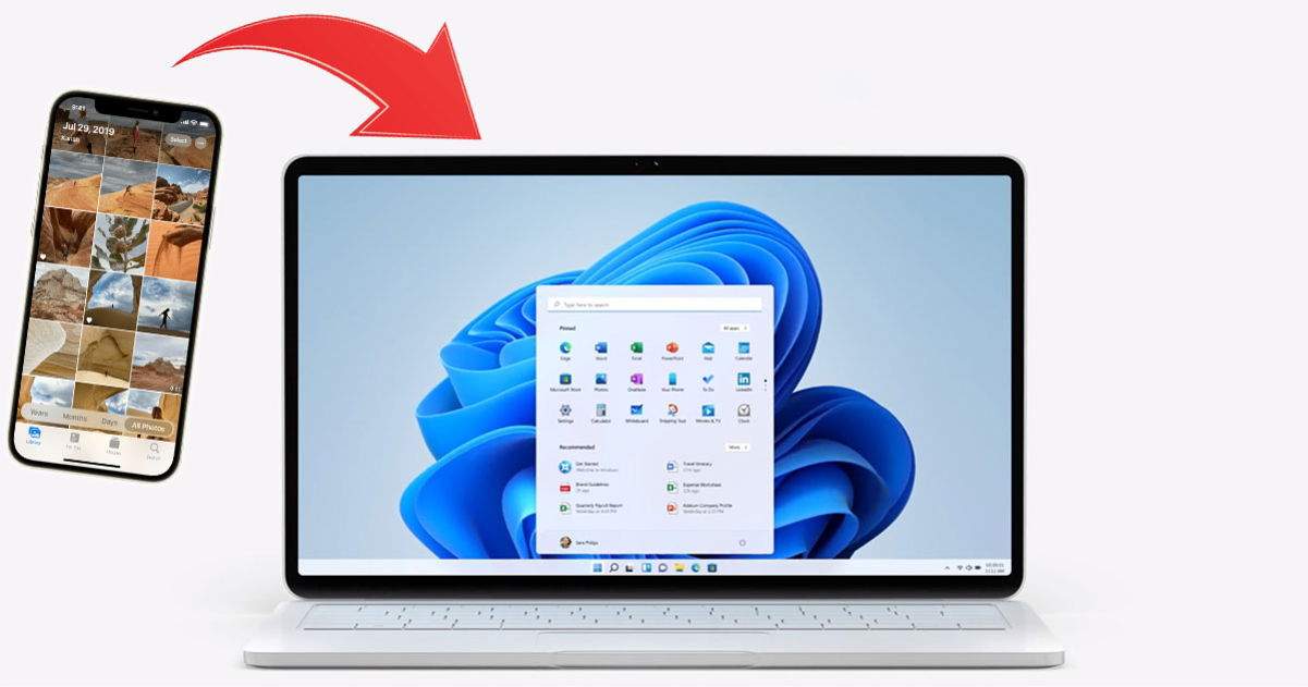 Cómo pasar fotos del iPhone a un ordenador con Windows 11
