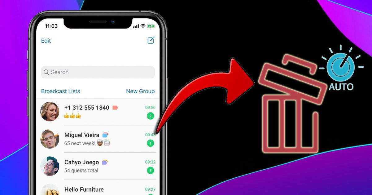 Desde la app Mensajes, puedes borrar conversaciones antiguas automáticamente en tu iPhone
