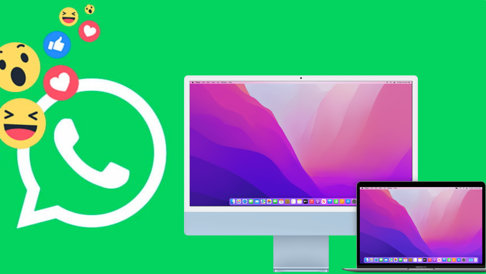 Así se ven las reacciones de WhatsApp en la app de escritorio