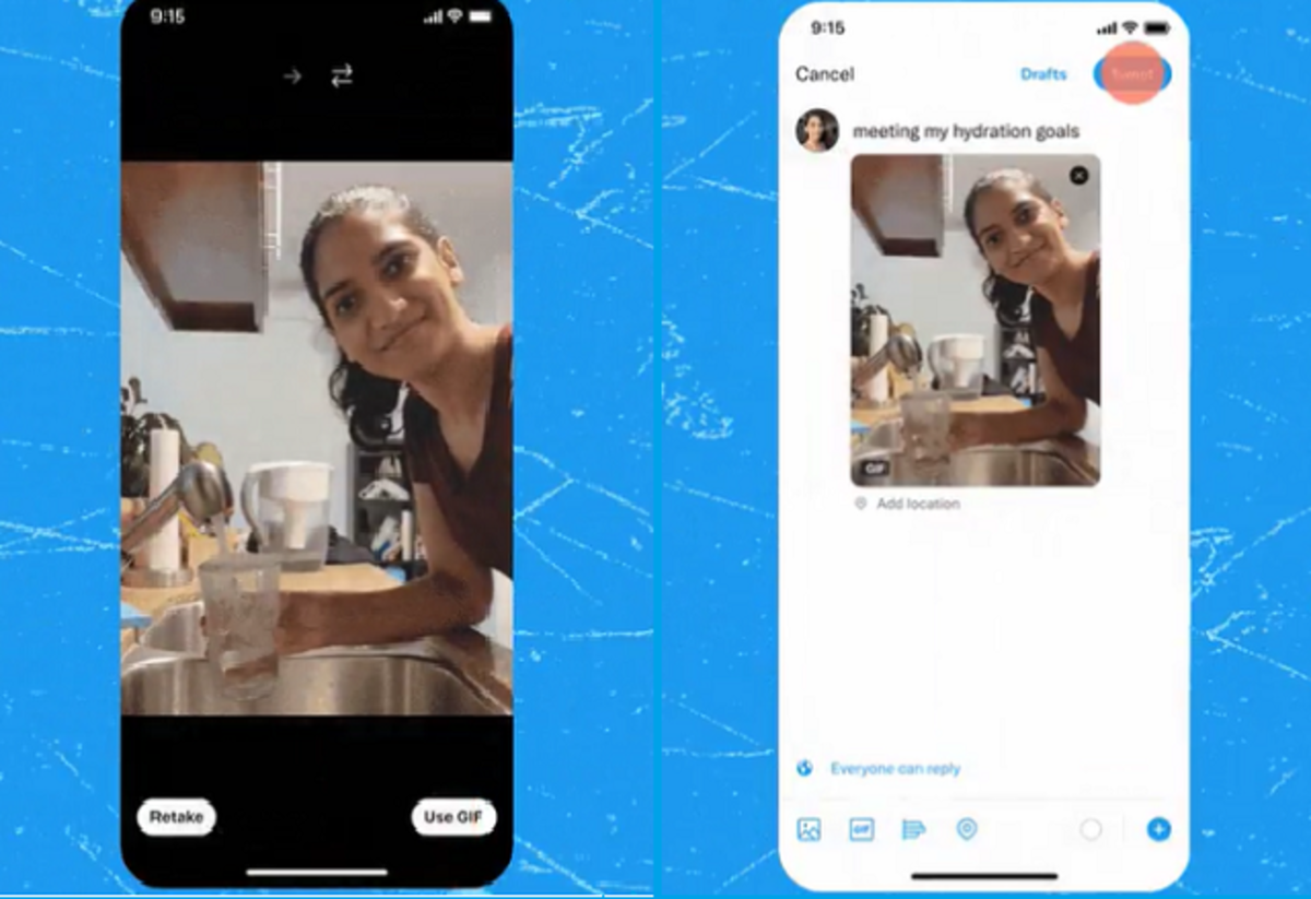 Twitter ara et permet crear GIFs directament des de la càmera