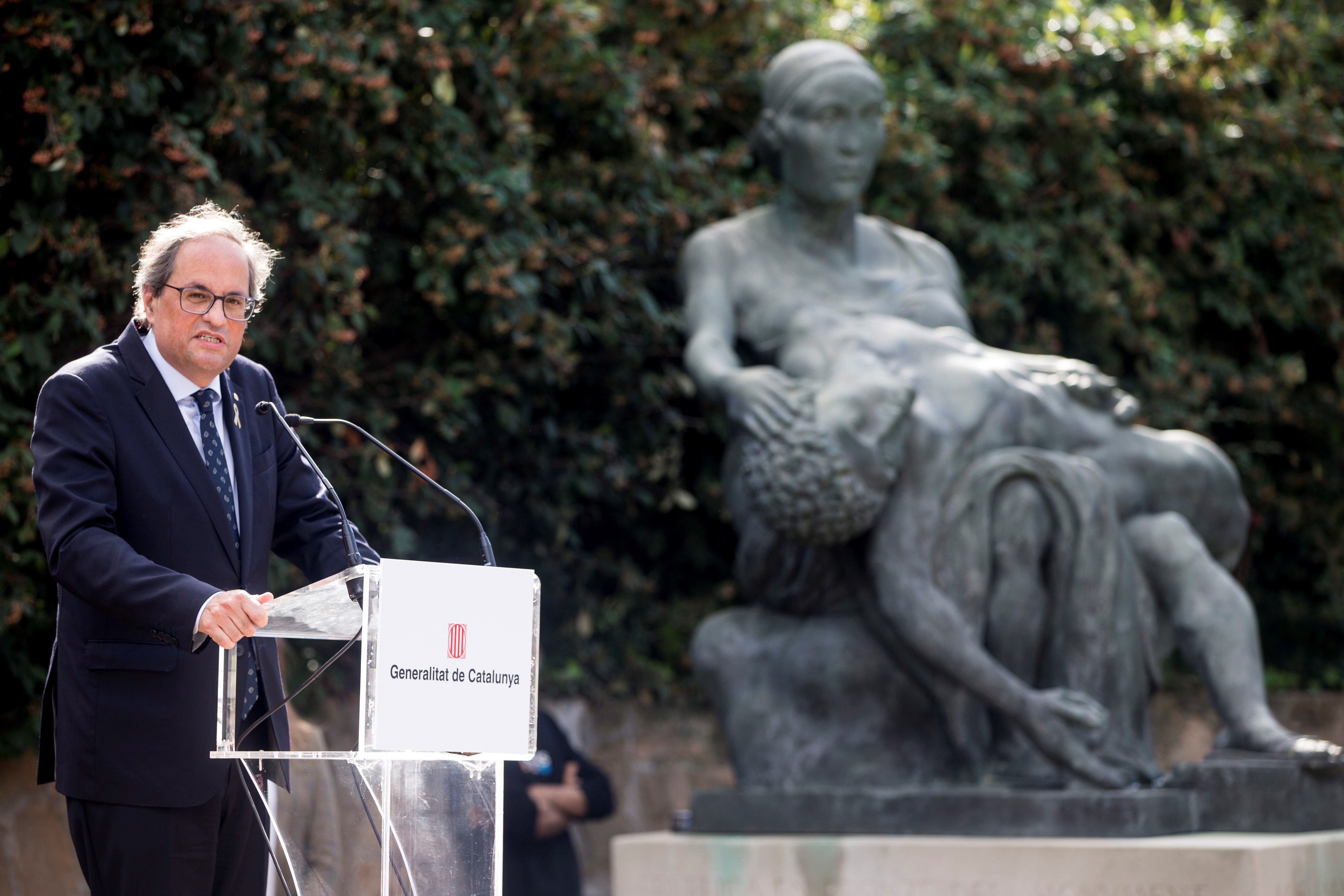 Torra, al homenaje a los ejecutados por Franco: "España se atreve de nuevo con presos y exiliados"