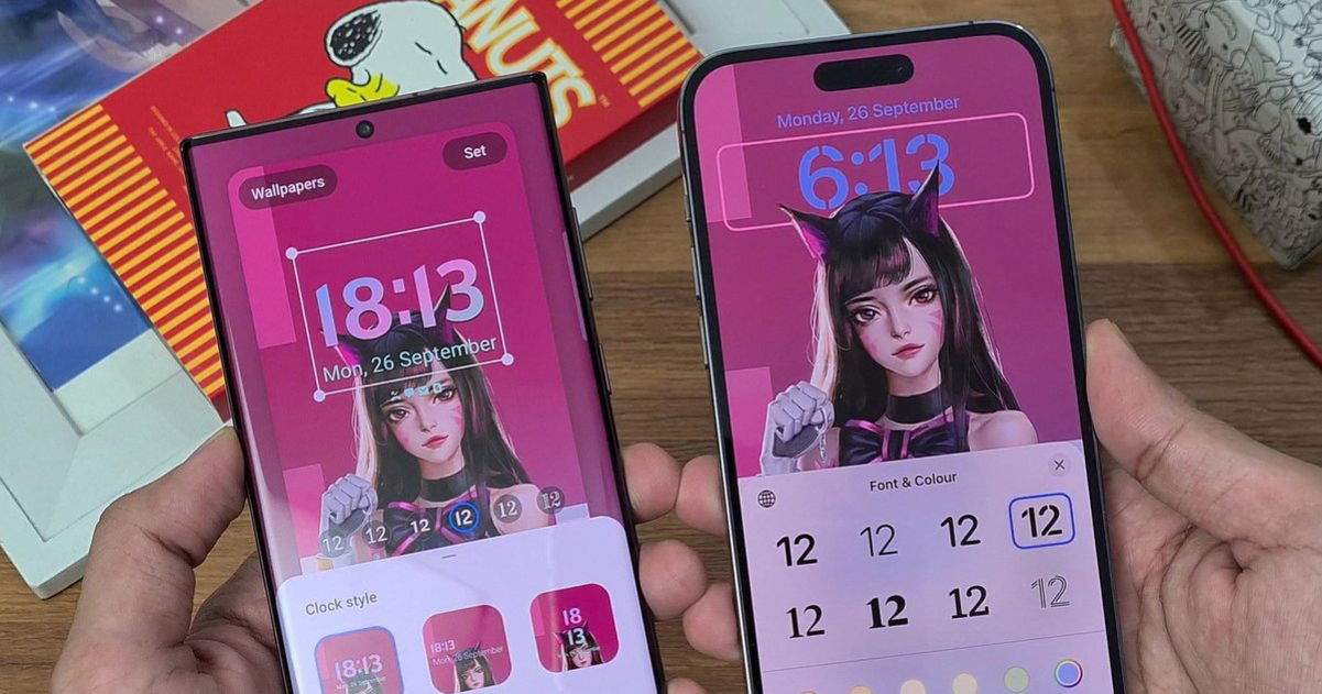 Samsung copia (descaradament) la pantalla de bloqueig d'iOS 16 en la seva última actualització