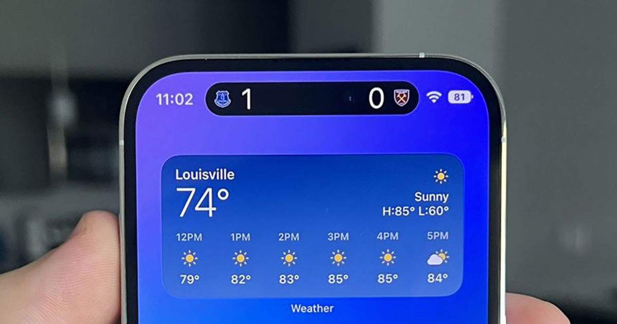 La Dynamic Island dels iPhone 14 Pro mostrarà el resultat del teu equip favorit