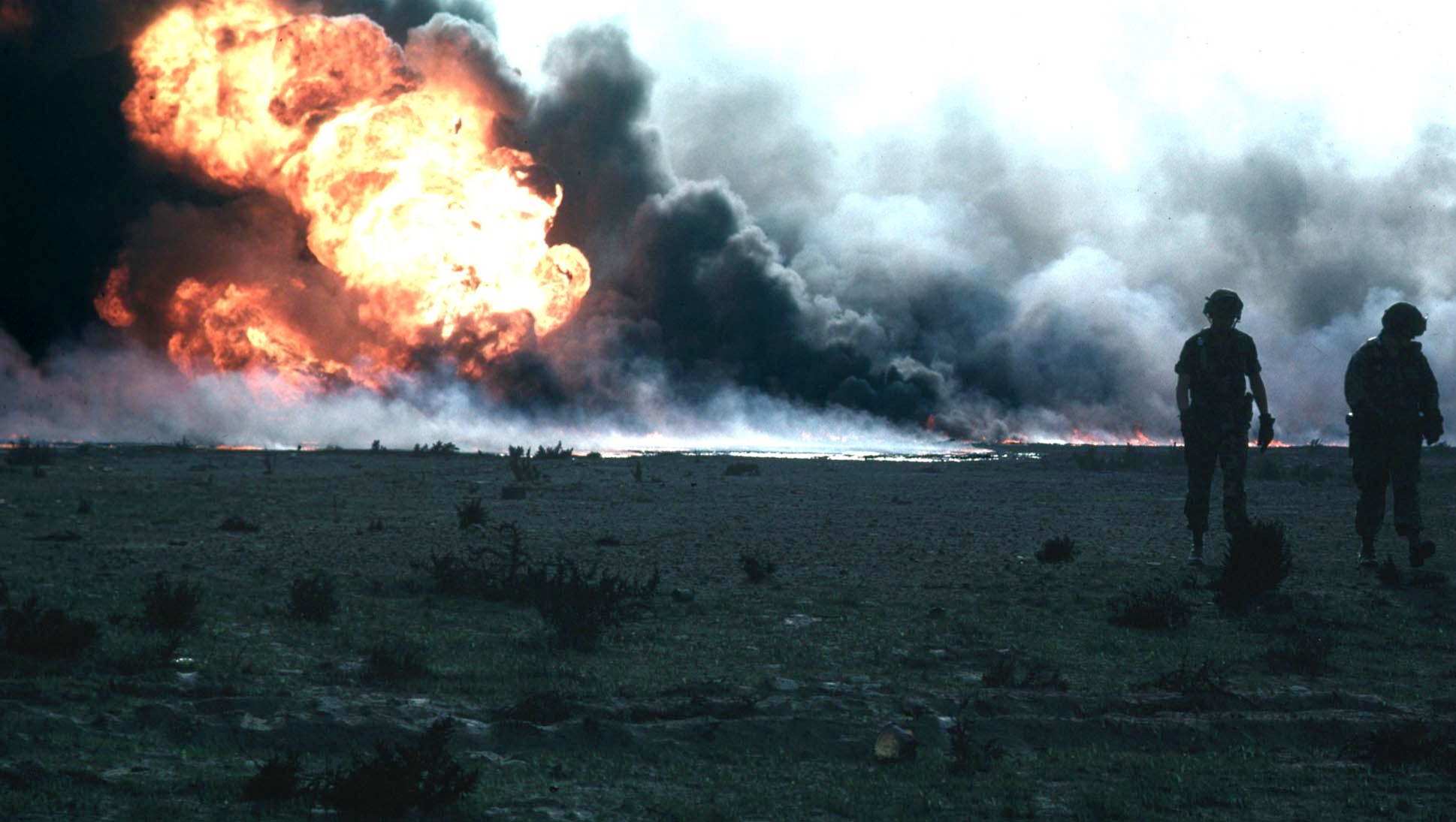 Pous de petroli cremant Guerra de Kuwait primera guerra del golf wikipedia