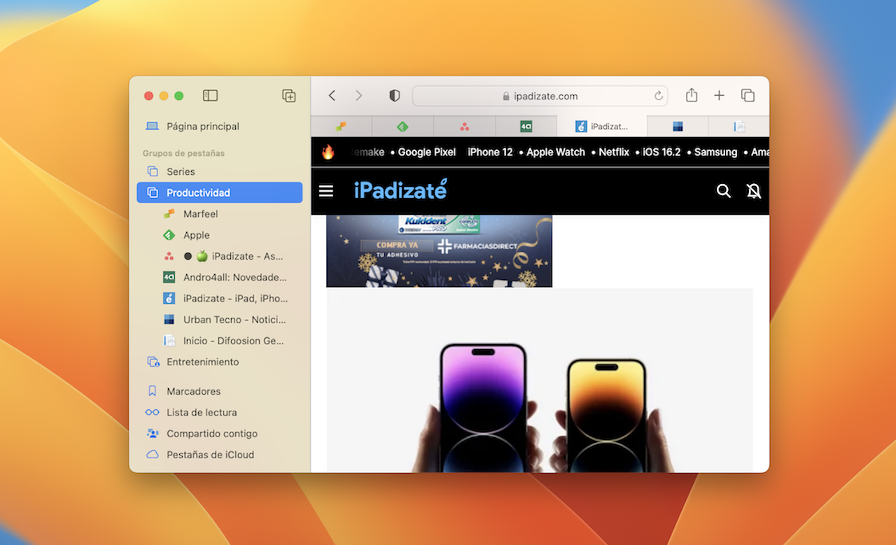 Cómo compartir pestañas y colaborar en tiempo real con Safari en macOS Ventura