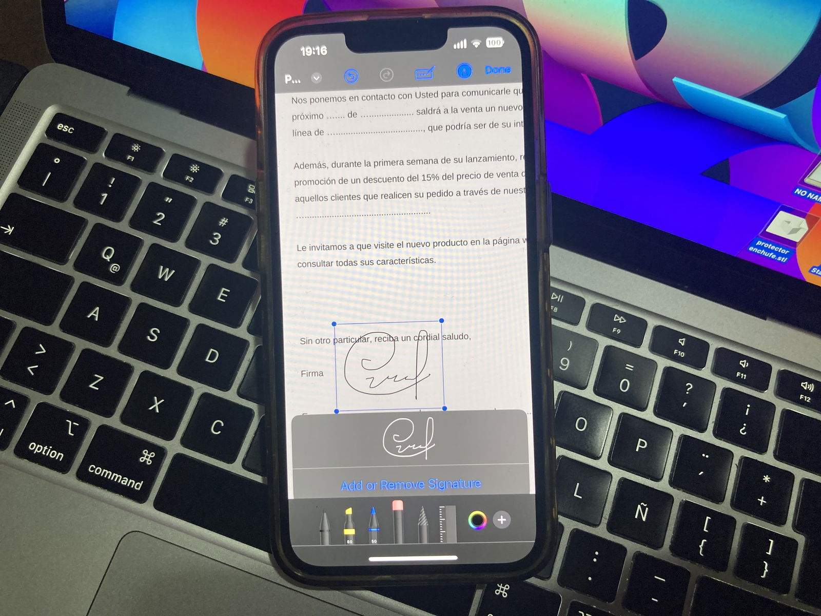 Cómo firmar documentos desde el iPhone o el iPad sin descargar ninguna app