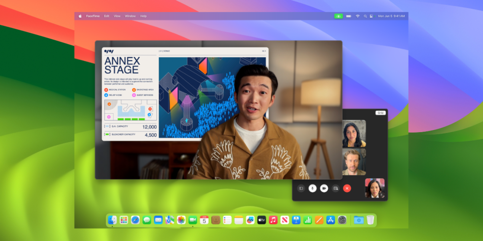 Cómo usar el modo Superposición al compartir pantalla con macOS Sonoma