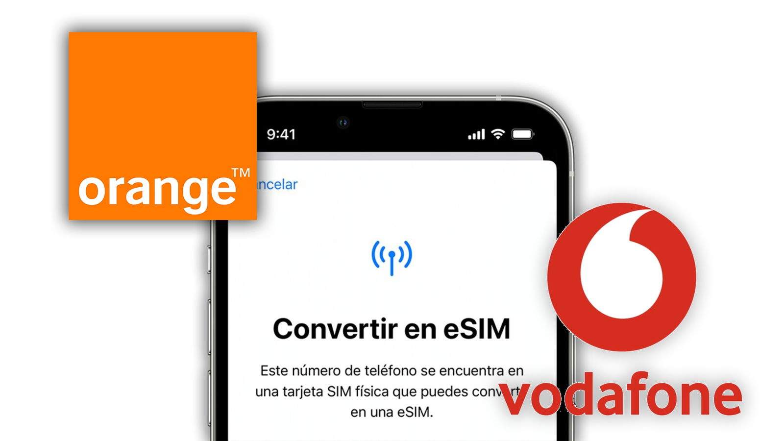A iOS 17.4 Orange i Vodafone permeten transformar la SIM física en eSIM