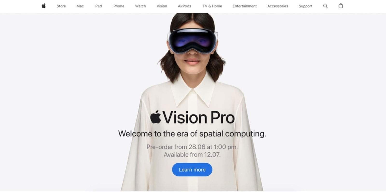 El llançament internacional de l'Apple Vision Pro ja té data i països