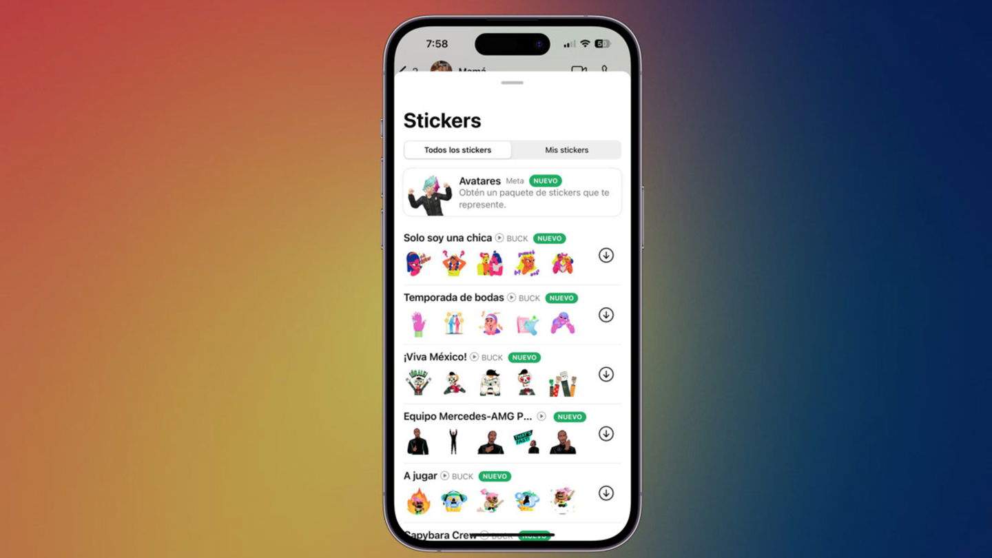 La última actualització de WhatsApp millora els stickers