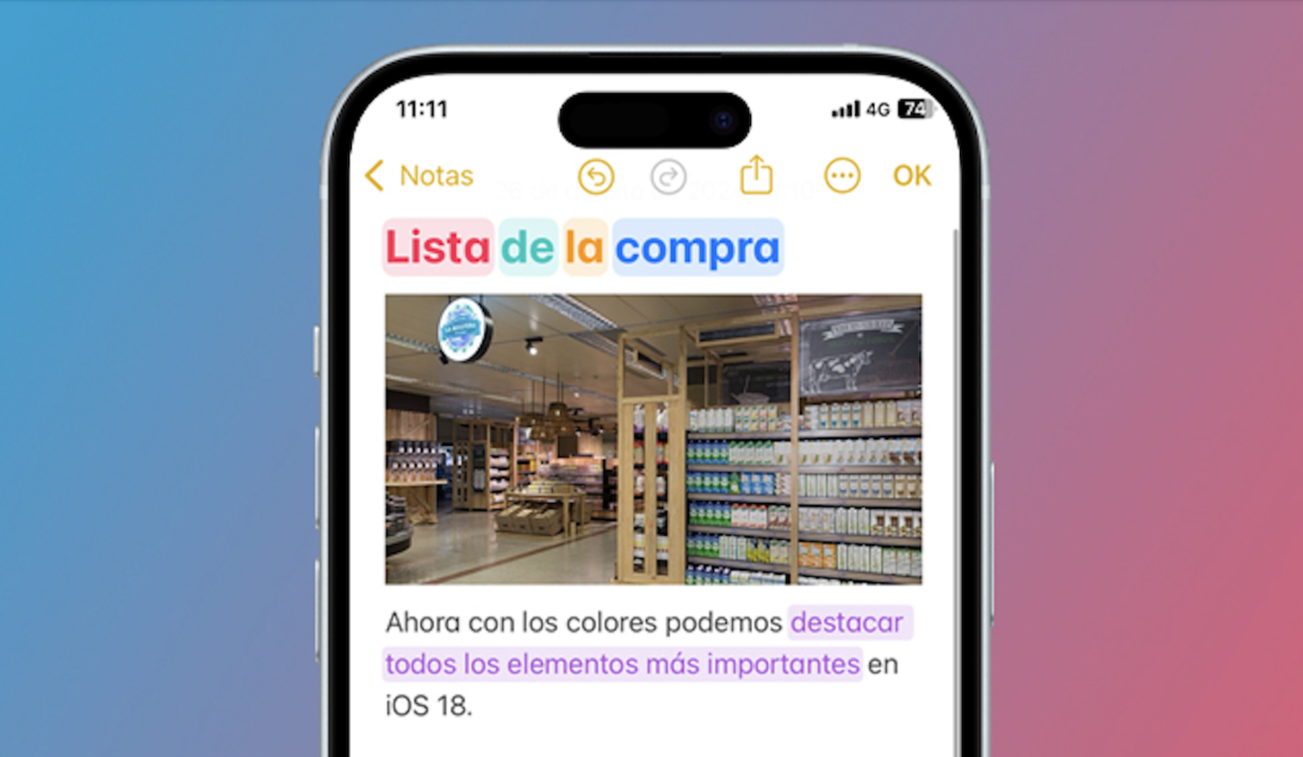 Notes: enregistrament d'àudio, colors, fitxers adjunts i altres funcions d'iOS 18