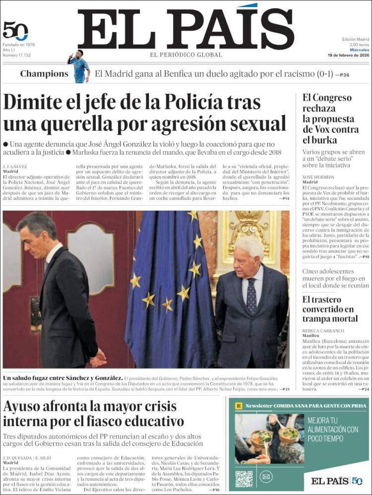 'El País', 18 de febrer de 2026 'El País', 18 de febrer de 2026