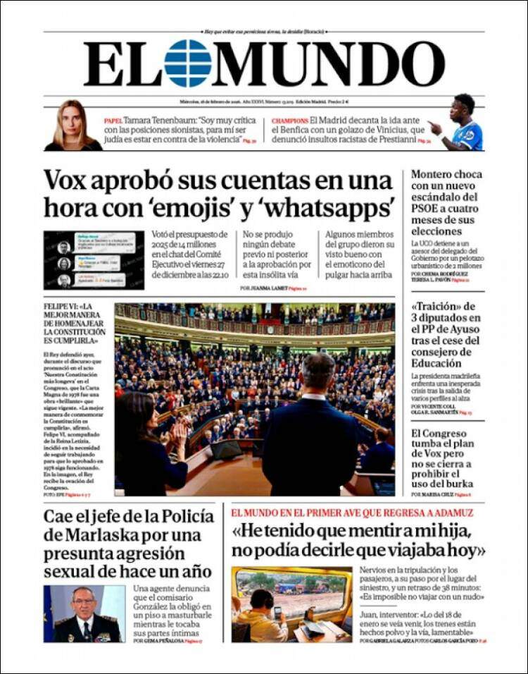 'El Mundo', 18 de febrer de 2026 'El Mundo', 18 de febrer de 2026