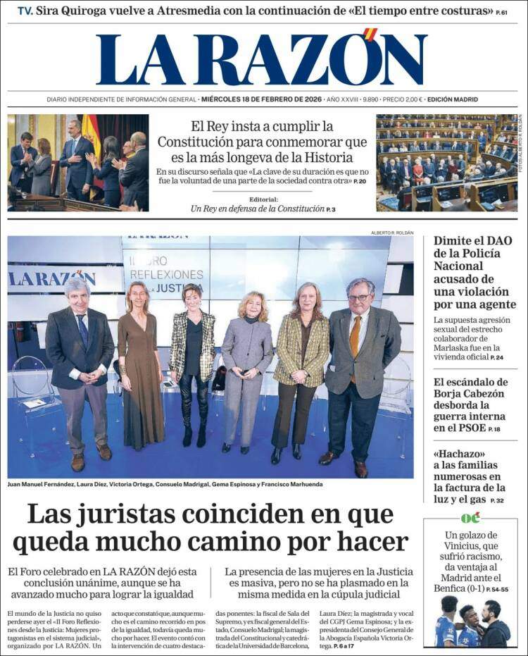 'La Razón', 18 de febrero de 2026 'La Razón', 18 de febrero de 2026