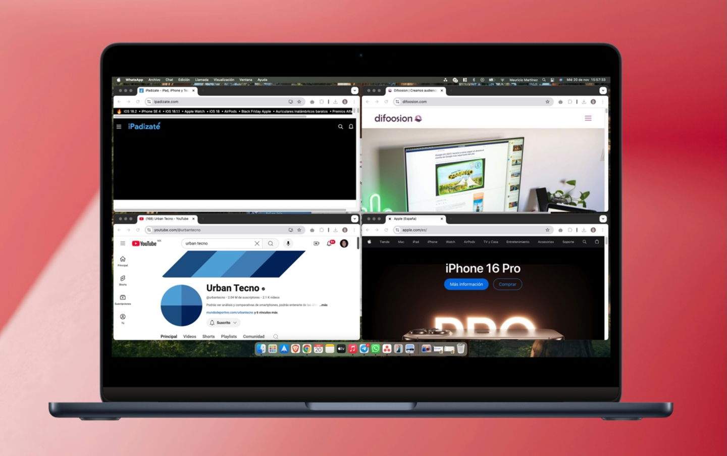 Cómo ajustar las ventanas en el Mac a los laterales