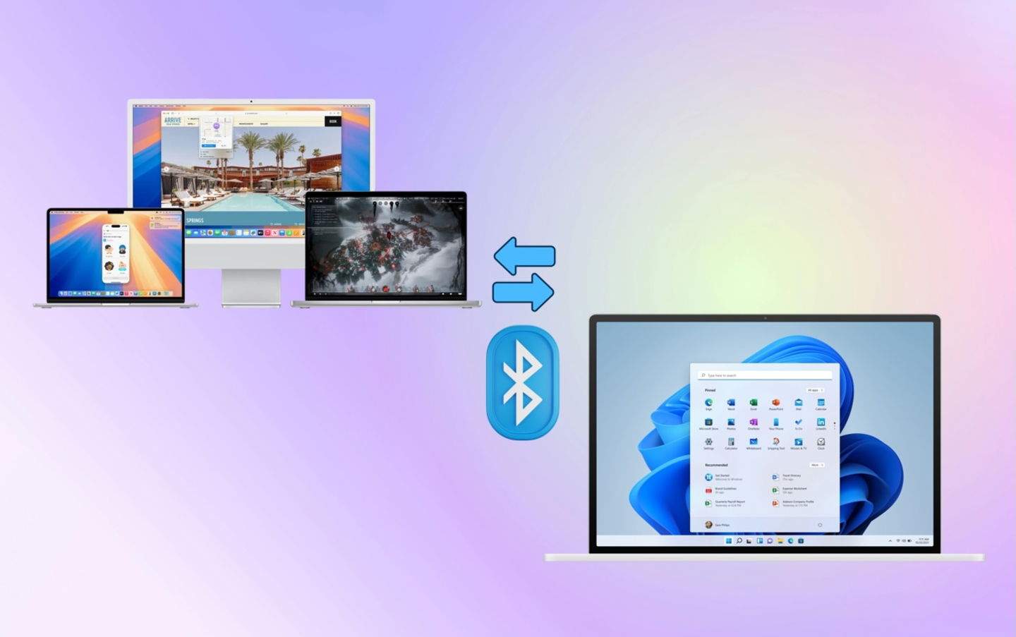 Com transferir arxius entre Mac i Windows per Bluetooth