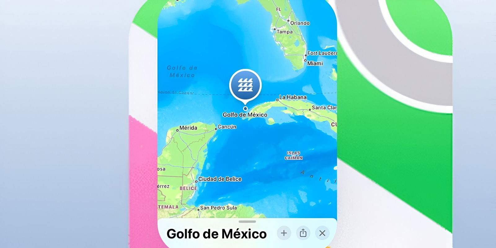 Apple Maps continua anomenant-lo Golf de Mèxic en comptes de Golf d'Amèrica, per molt que vulgui Trump