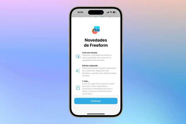 Freeform en iPhone amb iOS 18
