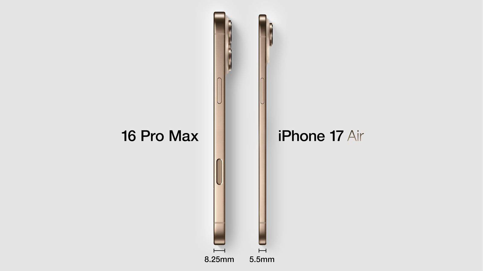 El iPhone 17 Air tendría las mismas medidas que el iPhone 17 Pro Max, será el sucesor del iPhone 17 Plus